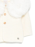 Giubbino per neonati Paz Rodrìguez bianco con cappuccio - Rubino Kids