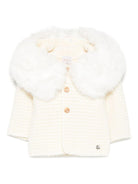 Giubbino per neonati Paz Rodrìguez bianco con cappuccio - Rubino Kids