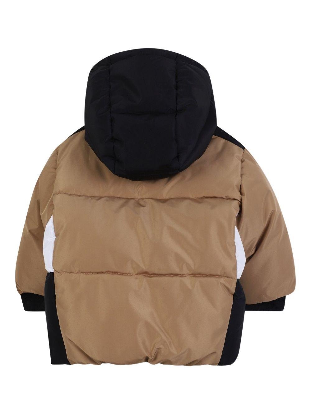 Giubbino per neonato Boss Kids marrone con design color - block - Rubino Kids