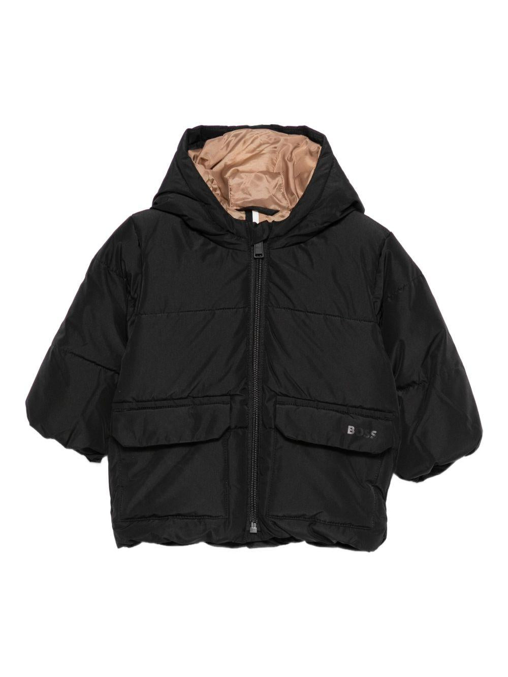 Giubbino per neonato Boss Kids nero con design trapuntato - Rubino Kids