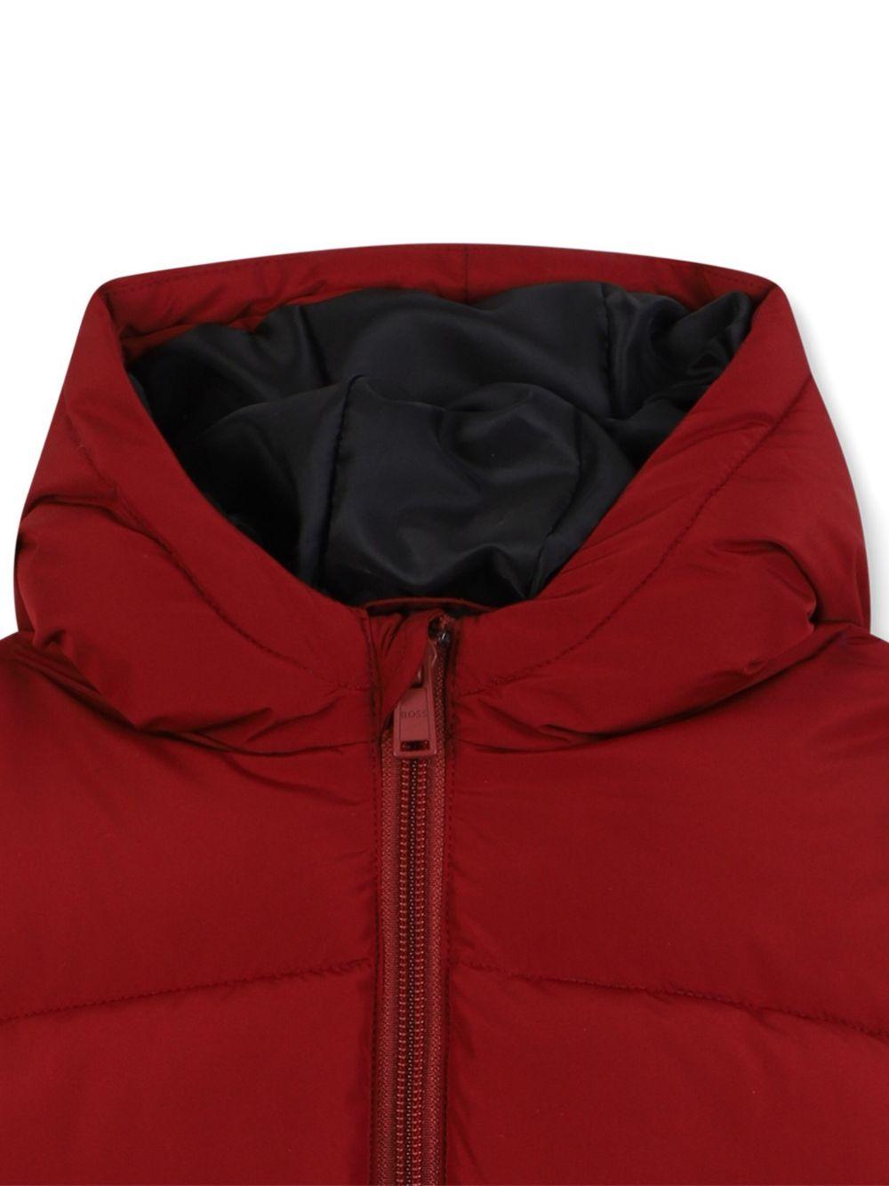 Giubbino per neonato Boss Kids rosso con chiusura frontale con zip - Rubino Kids