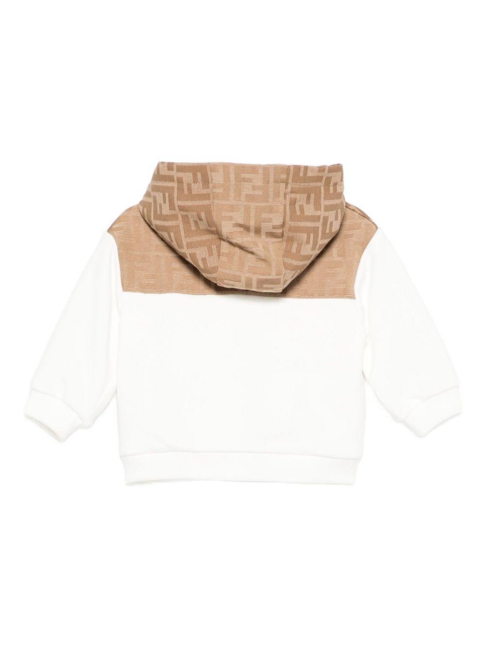 Giubbino per neonato Fendi Kids beige con modello con logo FF - Rubino Kids