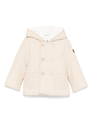 Giubbino per neonato Il Gufo beige con design doppiopetto