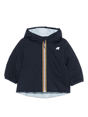 Giubbino per neonato K-Way Kids blu con design reversibile