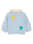 Giubbino per neonato Stella McCartney Kids azzurro con pelliccia all'interno - Rubino Kids