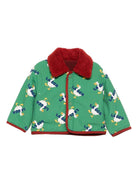 Giubbino reversibile per neonato Bobo Choses verde con stampa oca - Rubino Kids