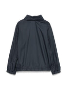 Giubbino Warne per bambino Moncler Enfant blu con cappuccio nascosto - Rubino Kids