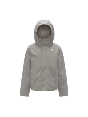 Giubbotto P. Jacko Twill Marmotta per bambino K-Way Kids grigio con imbottitura leggera