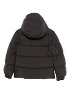 Giubbotto per bambino Save The Duck Kids marrone con applicazione con logo - Rubino Kids