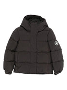 Giubbotto per bambino Save The Duck Kids marrone con applicazione con logo - Rubino Kids