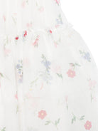 Gonna a fiori per bambina Monnalisa bianco con design slip - on - Rubino Kids