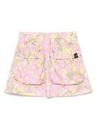 Gonna a fiori per bambina MSGM Kids rosa con vita elasticizzata - Rubino Kids