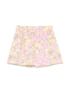 Gonna a fiori per bambina MSGM Kids rosa con vita elasticizzata - Rubino Kids