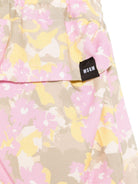 Gonna a fiori per bambina MSGM Kids rosa con vita elasticizzata - Rubino Kids