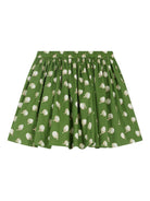 Gonna arricciata per bambina Bonpoint verde con stampa all - over - Rubino Kids