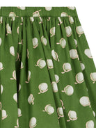 Gonna arricciata per bambina Bonpoint verde con stampa all - over - Rubino Kids