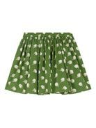 Gonna arricciata per bambina Bonpoint verde con stampa all - over - Rubino Kids
