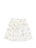 Gonna Bev per bambina Molo beige con stampa a fiori - Rubino Kids