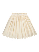 Gonna Blanca per bambina Molo beige con rifinitura con occhielli - Rubino Kids