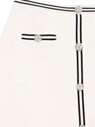 Gonna con effetto jacquard per bambina Self - Portrait Kids bianco con vita elasticizzata - Rubino Kids