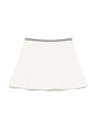 Gonna con effetto jacquard per bambina Self - Portrait Kids bianco con vita elasticizzata - Rubino Kids