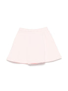 Gonna con logo per bambina Moschino Kids rosa con due tasche laterali - Rubino Kids