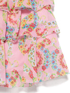 Gonna con stampa floreale per bambina Versace Kids rosa con cerniera - Rubino Kids