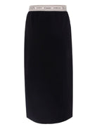 Gonna in jersey per bambina Balmain Kids nera elasticizzata - Rubino Kids