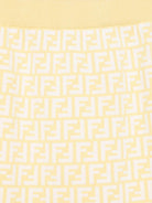 Gonna in maglia per bambina Fendi Kids giallo con monogramma FF all - over - Rubino Kids
