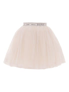 Gonna in tulle per bambina Balmain Kids beige a strati - Rubino Kids