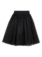 Gonna in tulle per bambina Karl Lagerfeld Kids nero con decorazione - Rubino Kids