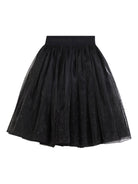 Gonna in tulle per bambina Karl Lagerfeld Kids nero con decorazione - Rubino Kids