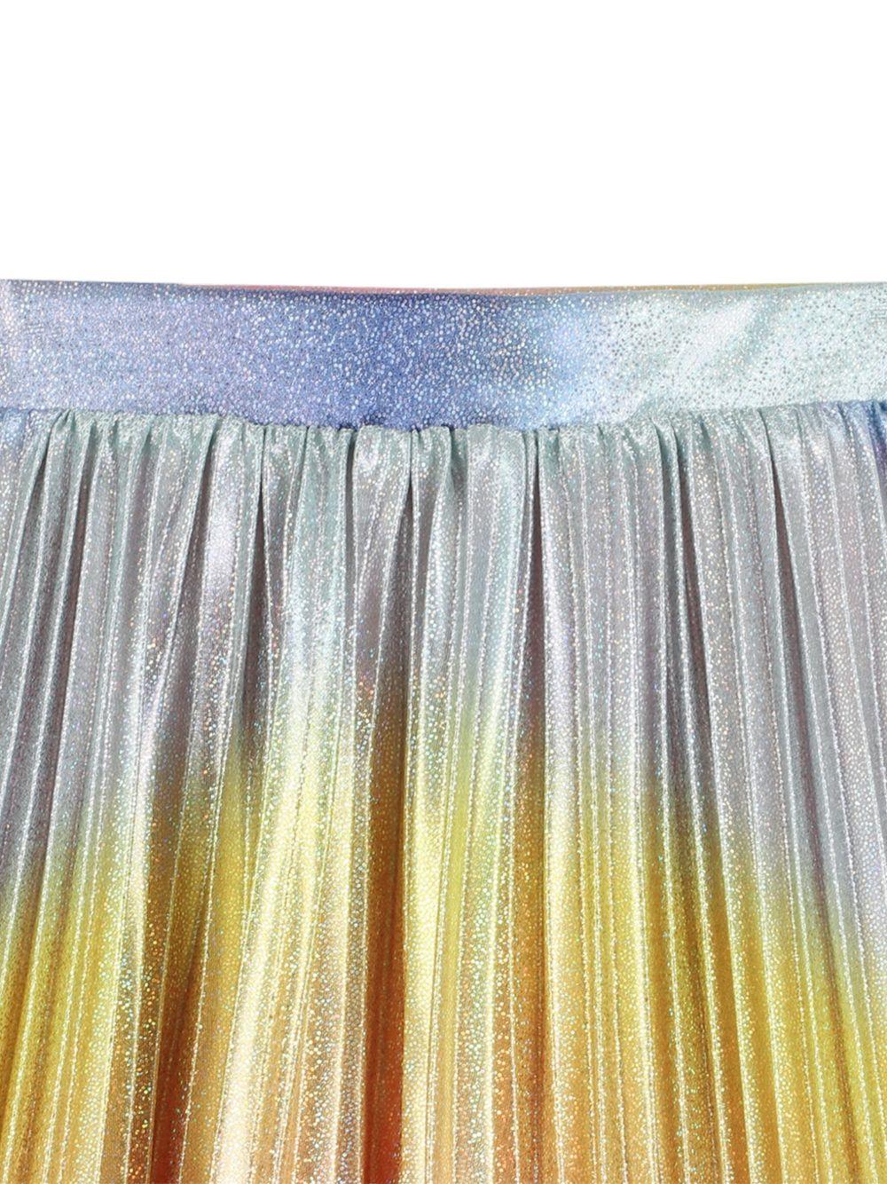 Gonna per bambina Billieblush multicolore plissettata iridescente - Rubino Kids