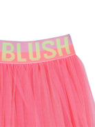 Gonna per bambina Billieblush rosa con banda logo - Rubino Kids