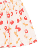 Gonna per bambina Bonpoint beige con stampa ciliegie all - over - Rubino Kids