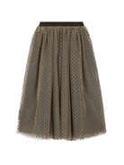 Gonna per bambina Bonpoint color oro con tulle e motivo a pois - Rubino Kids