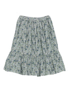 Gonna per bambina Bonpoint grigio a balze floreale - Rubino Kids