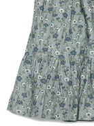 Gonna per bambina Bonpoint grigio a balze floreale - Rubino Kids