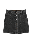 Gonna per bambina Bonpoint nera con bottoni sul davanti - Rubino Kids