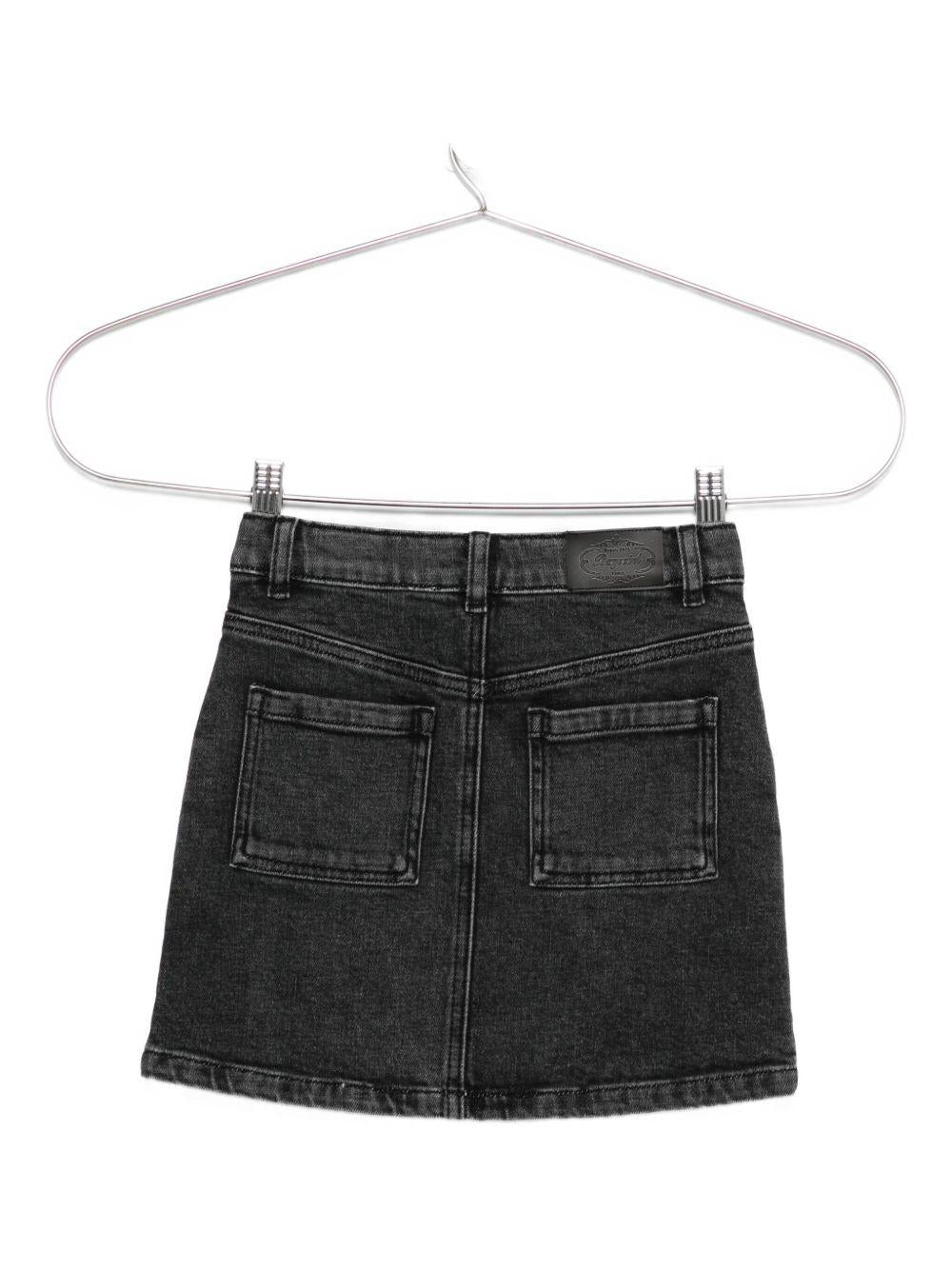 Gonna per bambina Bonpoint nera con bottoni sul davanti - Rubino Kids