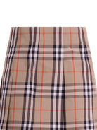 Gonna per bambina Burberry Kids beige con motivo a quadri - Rubino Kids