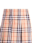Gonna per bambina Burberry Kids beige con motivo a quadri - Rubino Kids