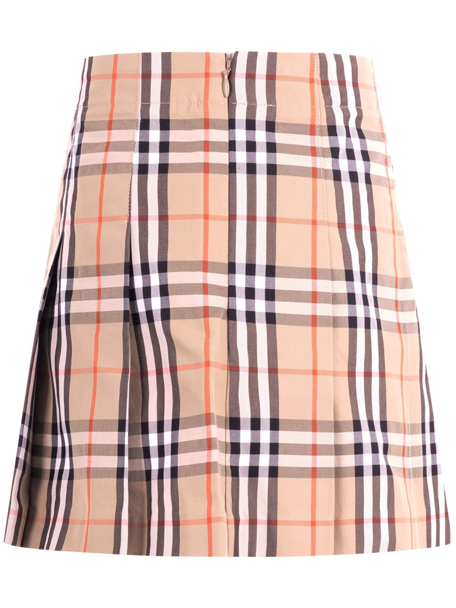 Gonna per bambina Burberry Kids beige con motivo a quadri - Rubino Kids