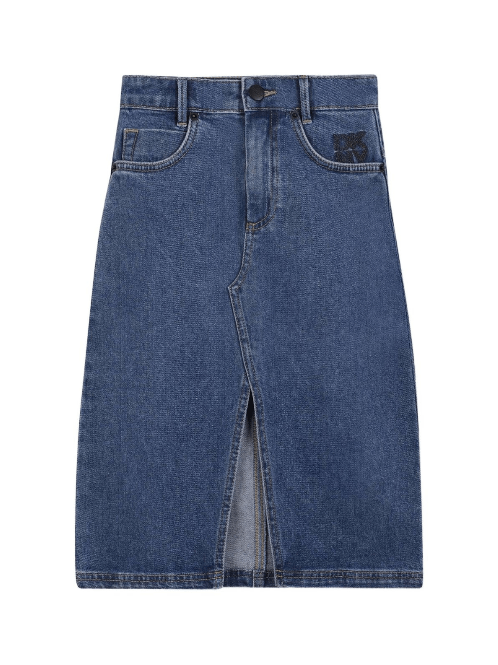 Gonna per bambina DKNY Kids denim con spacco frontale - Rubino Kids