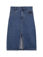 Gonna per bambina DKNY Kids denim con spacco frontale - Rubino Kids