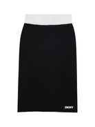 Gonna per bambina DKNY Kids nera con dettaglio logo - Rubino Kids