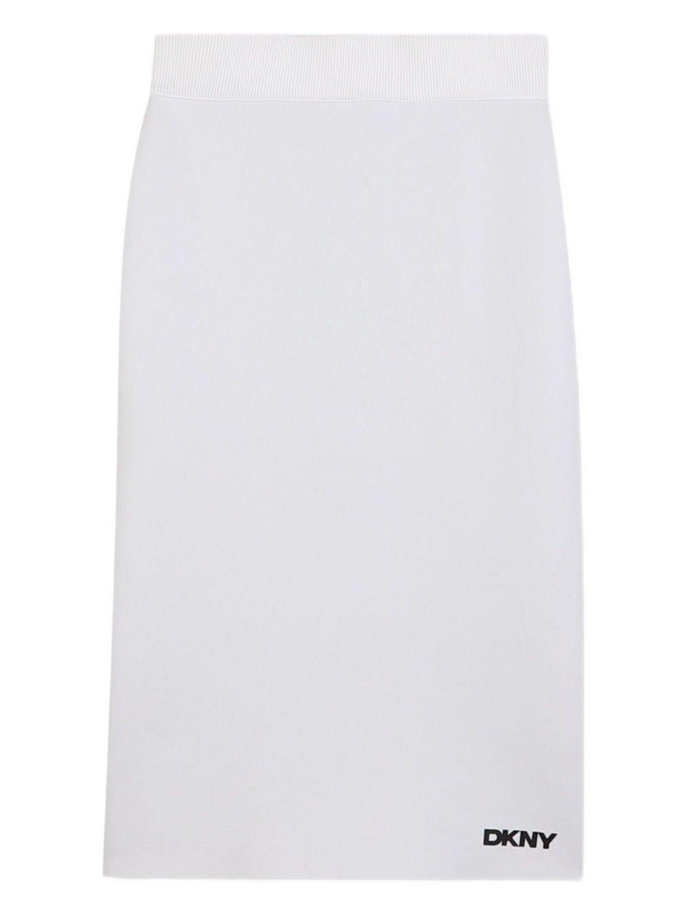 Gonna per bambina DKNY Kids nera con dettaglio logo - Rubino Kids