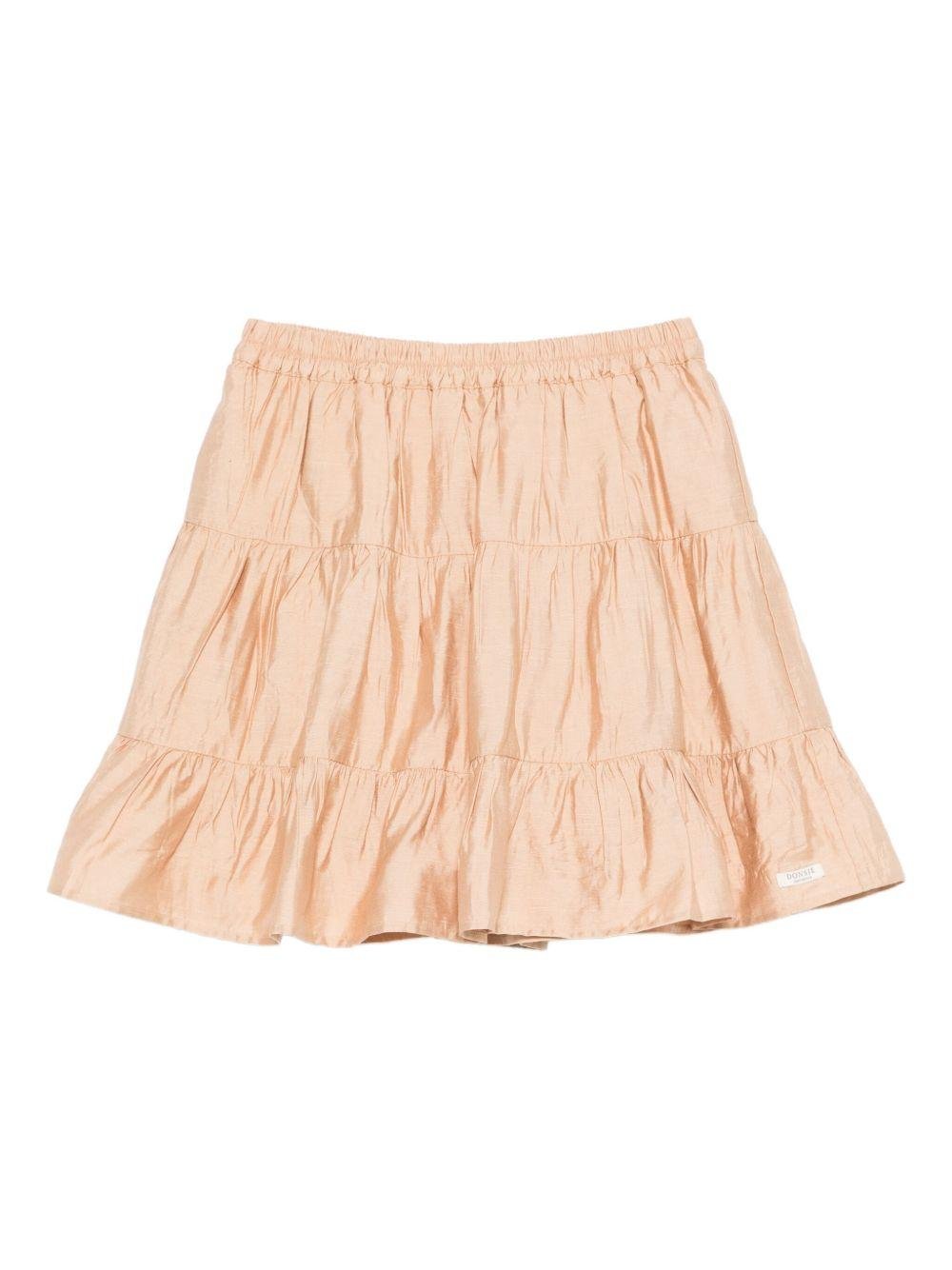 Gonna per bambina Donsje beige con motivo a balze a strati - Rubino Kids