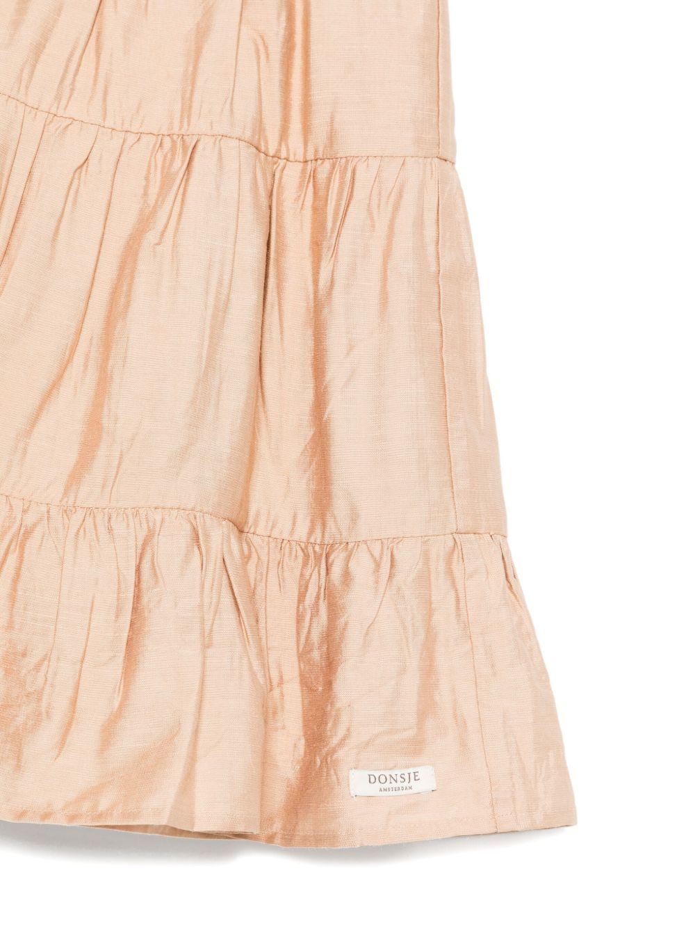 Gonna per bambina Donsje beige con motivo a balze a strati - Rubino Kids