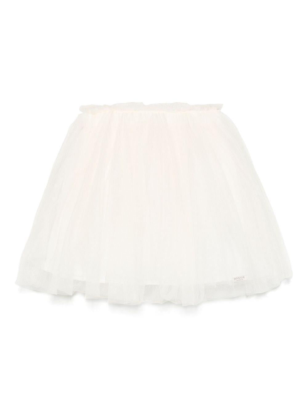 Gonna per bambina Donsje stile tutù Pien beige con dettagli in tulle - Rubino Kids